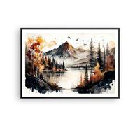 Poster 100x70cm Natura Visualizzazione Montagne Stampe Immagini Quadri Moderni