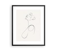 Poster da Parete Cornice Nera 40x50cm Linea Linea Donna Decorativi Stampa da Parete Decorazione Murale Wall Art Quadri Moderni Soggiorno Camera da Letto Cucina Grafica Immagini - P2BPA40x50-5112
