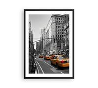 Decorativi Stampa da Parete 50x70cm Poster da Parete America New York strada Cucina Decorazione Murale Wall Art Cornice Nera Quadri Moderni Soggiorno Camera da Letto Grafica Immagini - P2BPA50x70-0445