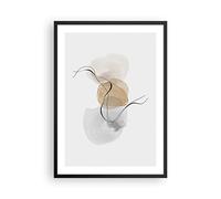 Decorativi Stampa da Parete 50x70cm Poster da Parete Astratto minimalista acquerello Cucina Decorazione Murale Wall Art Cornice Nera Quadri Moderni Soggiorno Camera da Letto Immagini - P2BPA50x70-4827