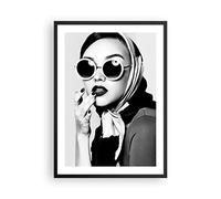 Poster 50x70cm Donna Occhiali Vintage Stampe Immagini Quadri Moderni Murale