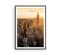 Poster da Parete Cornice Nera 70x100 cm Architettura Città - 2672 - P2B | New York Grattacieli Manhattan Stampa da Parete Quadro Decorativo Decorazione da Parete Arte Poster Moderno Soggiorno ARTTOR