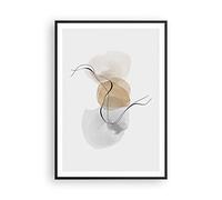 Poster da Parete Cornice Nera 70x100cm Astratto minimalista acquerello Decorativi Stampa da Parete Decorazione Murale Wall Art Quadri Moderni Soggiorno Camera da Letto Cucina - P2BPA70x100-4827