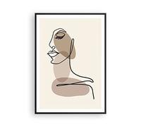 Poster da Parete Cornice Nera 70x100cm Linea Arte Boho Decorativi Stampa da Parete Decorazione Murale Wall Art Quadri Moderni Soggiorno Camera da Letto Cucina Grafica Immagini - P2BPA70x100-4728