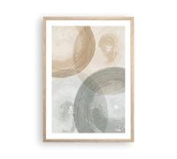 Poster da Parete Cornice Rovere 50x70 cm Astratto Pastello - 4842 - P2N
