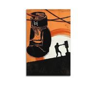 Poster da parete in stile graffiti sportivi, con movimento di boxe, pittura decorativa su tela e moderna decorazione per la camera da letto, 60 x 90 cm