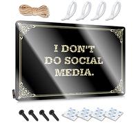 Poster da parete rustico con placca preppy, decorazione per camera da letto, da uomo, con citazione divertente, per sala giochi e garage, collezione in metallo antiruggine I Don't Do Social Media, 20