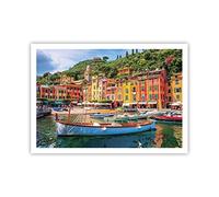 Poster da Parete Senza Cornice 100x70cm Santa Margherita Ligure Decorativi Stampa da Parete Decorazione Murale Wall Art Quadri Moderni Soggiorno Camera da Letto Cucina Immagini - P2XAA100x70-4232