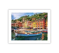Poster da Parete Senza Cornice 50x40cm Santa Margherita Ligure Decorativi Stampa da Parete Decorazione Murale Wall Art Quadri Moderni Soggiorno Camera da Letto Cucina Immagini - P2XAA50x40-4232