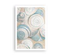 Poster da Parete Senza Cornice 70x100cm Minimalismo Conchiglie Luminoso Decorativi Stampa da Parete Decorazione Murale Wall Art Quadri Moderni Soggiorno Camera da Letto Cucina - P2XPA70x100-5653