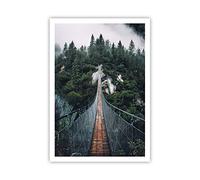 Poster da Parete Senza Cornice 70x100cm Sospeso Ponte Foresta Decorativi Stampa da Parete Decorazione Murale Wall Art Quadri Moderni Soggiorno Camera da Letto Cucina Immagini - P2XPA70x100-5189