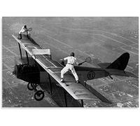 Poster da parete su tela 60 * 90cm Senza Cornice Vintage giocare a tennis su un aereo Poster Tela Wall Art Immagini per camera da letto Wall Art Regali Decor