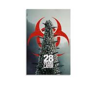 Poster da parete su tela con immagine di film horror con scritta "28 years later wasteland estetics", poster decorativo vintage con musica e film, per soggiorno e camera da letto, 60 x 90 cm, senza