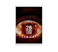 Poster da parete su tela con immagine di film horror con scritta "28 years later wasteland estetics", poster decorativo vintage con musica e film, per soggiorno e camera da letto, 60 x 90 cm, senza