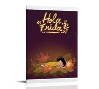 Poster da parete su tela con immagine di Hola Frida, storia della famiglia, realismo magico, poster decorativo vintage con musica e film, per soggiorno e camera da letto, 60 x 90 cm, con cornice