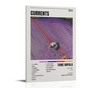 Poster da parete su tela con motivo "Tame Impala Currents", adatto per camera da letto, sala da pranzo e soggiorno. Bella opera d'arte è un ottimo regalo per gli amici. Stile cornice: 60 x 90 cm