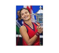 Poster da parete su tela Emma Raducanu Giocatore di Tennis Poster e Wall Art Arredamento moderno della camera da letto di famiglia 50 * 70cm Senza Cornice