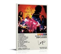 Poster da parete su tela impermeabile con stampa di Alice in Chains Unplugged, resistente ai raggi UV, adatto per salotti e corridoi, ottima idea regalo, stile cornice, 30 x 45 cm
