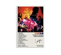 Poster da parete su tela impermeabile con stampa di Alice in Chains Unplugged, resistente ai raggi UV, adatto per salotti e corridoi, un ottimo regalo, stile senza cornice, 30 x 45 cm