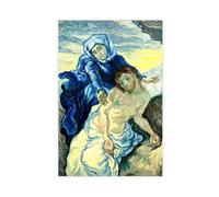 Poster da parete su tela, motivo: Pieta After Delacroix, Vincent Van Gogh, Gesù Vergine Maria, decorazione per camera da letto, ufficio, cucina, regalo, 40 x 60 cm