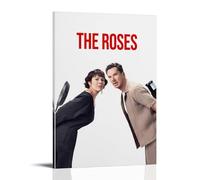 Poster da parete su tela, motivo: The Roses Comedy Drama Cold Realism Magical Black Humor Movie Poster decorativo vintage con musica e film, per soggiorno e camera da letto, 30 x 45 cm