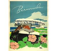 Poster da viaggio Bermuda Coastal Romantic Wall Art - 12X16/16X20/18X24/24X36