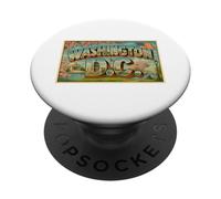 Poster d'arte da viaggio vintage degli anni '50 di Washington DC PopSockets PopGrip Adesivo
