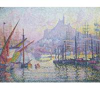 Poster d'Arte Moderna Poster Immagini Famoso dipinto Notre-dame-de-la-garde Marsiglia di Paul Signac per Soggiorno 60x90cm
