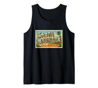 Poster d'Arte Vintage per Souvenir di Santa Barbara Claifornia Canotta