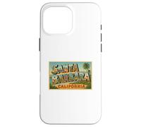 Poster d'arte vintage per souvenir di Santa Barbara Claifornia Custodia per iPhone 16 Pro Max