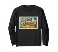 Poster d'Arte Vintage per Souvenir di Santa Barbara Claifornia Maglia a Manica