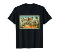 Poster d'Arte Vintage per Souvenir di Santa Barbara Claifornia Maglietta