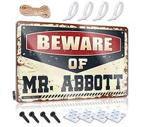 Poster Decaor Campers Optical Illusion Best Man Gift Beware Of Mr. Abbott - Facile da appendere (20 x 30 cm)