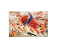 Poster decorativo da appendere alla parete, motivo: Umberto Boccioni, con scritta "Rise of the City", 50 x 75 cm