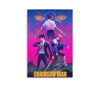Poster decorativo da parete a tema anime Chainsaw Man, stampa artistica da parete, stile 30 x 45 cm, senza cornice, stile 34