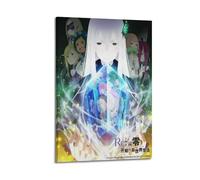 Poster decorativo da parete a tema anime Zero che inizia la vita in un altro mondo, poster decorativo da parete su tela, poster decorativo moderno, per camera da letto, per camera da letto, 50 x 75 cm