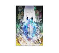 Poster decorativo da parete a tema anime Zero che inizia la vita in un altro mondo, poster decorativo da parete su tela, poster decorativo moderno, per camera da letto, per camera da letto, 50 x 75 cm