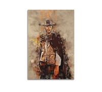 Poster decorativo da parete con attore Clint Eastwood, stampa artistica su tela, poster decorativo moderno, per camera da letto, 30 x 45 cm