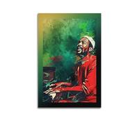 Poster decorativo da parete con cantante Marvin Gaye, stampa artistica su tela, poster decorativo moderno, per camera da letto, 30 x 45 cm