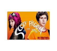 Poster decorativo da parete con il cast di Scott Pilgrim Vs. The World, stampa artistica su tela, poster decorativo moderno per camera da letto, 40 x 60 cm