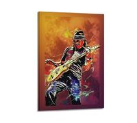 Poster decorativo da parete con il chitarrista Carlos Santana, stampa artistica su tela, poster decorativo moderno per camera da letto, 40 x 60 cm