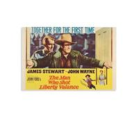 Poster decorativo da parete con immagine di The Man Who Shot Liberty, classico film western, stampa artistica da parete retrò senza tempo (1), poster decorativo per la casa, 30 x 45 cm