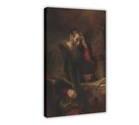 Poster decorativo da parete con l'apostolo Paolo, Rembrandt, per bar, ristorante, garage, caffetteria, con cornice regalo, 40 x 60 cm