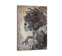 Poster decorativo da parete con Medusa Gorgona su tela, stampa artistica moderna, per camera da letto, per camera da letto, 50 x 75 cm