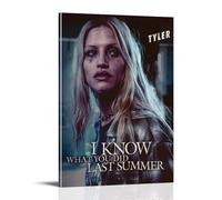 Poster decorativo da parete con scritta "I Know What You Did Last Summer Horror Mystery Thrille", poster decorativo vintage con musica e film, per soggiorno e camera da letto, 50 x 75 cm, motivo: Fram