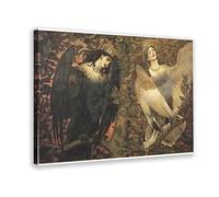 Poster decorativo da parete con scritta "The Birds Of Joy And Sorrow - Sirin and Alkonost by A.R.K. Horton", decorazione artistica da parete, per bar, ristorante, garage, caffetteria, cornice regalo