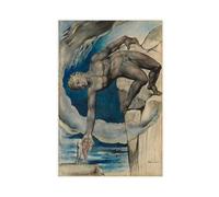 Poster decorativo da parete di William Blake, Antaeus con Dante e Virgilio nell'ultimo cerchio dell'inferno