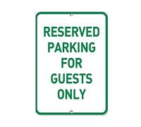Poster decorativo da parete in metallo con scritta "Reserved Parking for Guests Only Parking for Guests Only", 20 x 30 cm