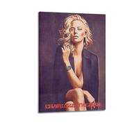 Poster decorativo da parete su tela, con attrice Charlize Theron, stile vintage, poster decorativo moderno per camera da letto, per camera da letto, 50 x 75 cm