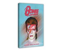 Poster decorativo da parete su tela con cantautore e attore inglese di David Bowie, poster decorativo da parete per soggiorno, camera da letto, decorazione con cornice, 30 x 45 cm